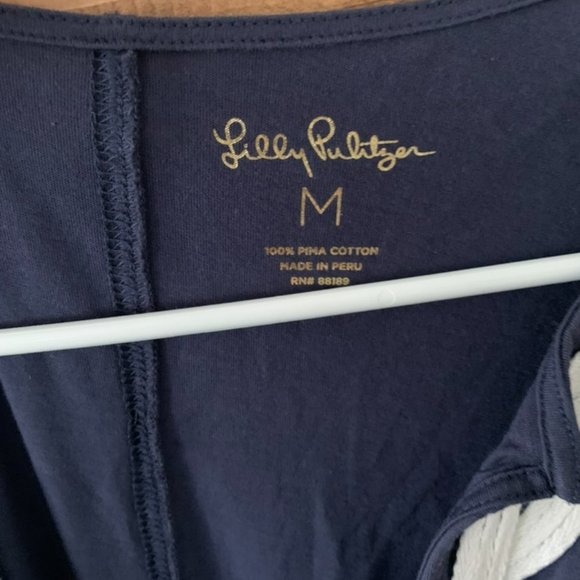 Lilly Pulitzer Brewster Dress Size M True Navy - Picture 3 of 3